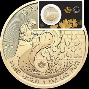 Goldmünze Klondike 1 oz „Goldrausch Vom Doré-Barren zum Feingold 2024" - Bild 1 von 6