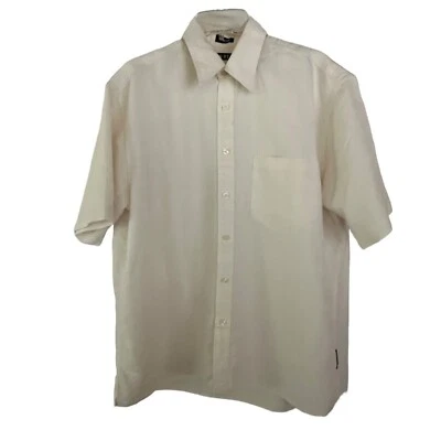 John Henry Abotonado Tonal Tejido Crema Medio Tonal Cuadros Tropical Playa DEFECTUOSO Foto 1 de 4