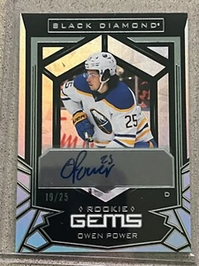 Owen Power Rookie Gems Auto /25 2022-23 Black Diamond #RG-OP - Bild 1 von 2