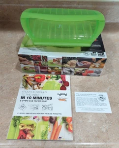 Lekue 100% Platinum Green Silicon Steam Case 3-4 Person Microwave New in Box - Picture 1 of 4