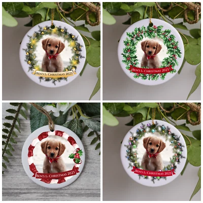 CUSH-N-CRAFT Personalised Pet Dog Puppy First Christmas Keepsake Memory Gift Decoration