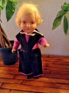 Vintage Estate Find Paper Mache Composition Germany 10" Doll - Imagen 1 de 8