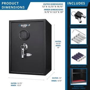 Barska 1.45 Cu. ft Digital Keypad Security Safe AX13098 - Picture 1 of 9