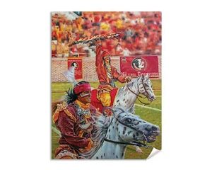 Chief Osceola Renegade Florida State Seminoles FSU Football Mascot Art Print 1 - Picture 1 of 12