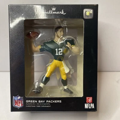 Hallmark Green Bay Packers Aaron Rodgers Árbol de Navidad Adorno Nuevo en Caja 🏈 Foto 1 de 4