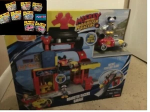 8 Disney Junior Mickey & the Roadster Racers Collection + Garage Playset - Picture 1 of 9
