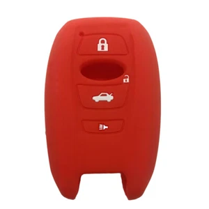 Car 1x Red Silicone Key Fob Fit for Subaru Forester Impreza Outback WRX STI - Picture 1 of 5