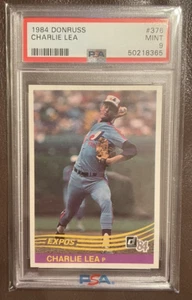 Carta Baseball 1984 Donruss Charlie Lea #376 PSA 9 come nuova - Foto 1 di 3