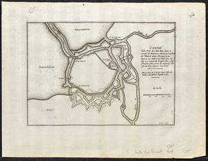 1695 - Condé-sur-l'Escaut - Plan ancien - Nicolas de Fer - Gravure ancienne - Foto 1 di 5