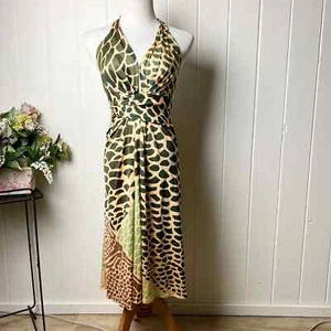 ISSA London V Neck Backless Silk Dress Sz 2 - Picture 1 of 14