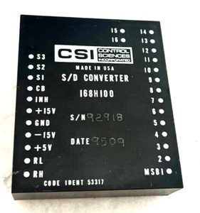 CSI CONTROL SCIENCES INCORPORATED S/D CONVERTER 168H100 New/Nos - Picture 1 of 5