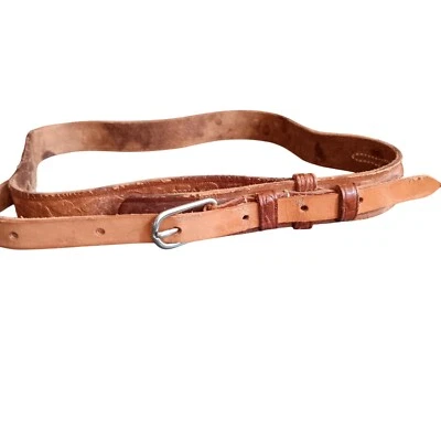 1OF1 sz 28 Vintage Western Cowgirl Belt Floral Embossed Scout/Ranger Skinny - Image 1 of 4