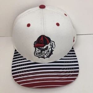 University Of Georgia Bulldogs Hat Men’s White SnapBack Adjustable Embroidered - Picture 1 of 8
