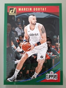 2018-19 Panini Donruss Green Flood Marcin Gortat #44 Los Angeles Clippers NBA