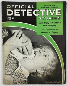 Official Detective Stories, 16. März 1938, Vintage True Crime Stories, Zellstoff - Bild 1 von 5