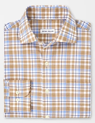 NEW MENS PETER MILLAR GOLF STONINGTON SUMMER SOFT COTTON SPORT DRESS Shirt, MED Foto 1 de 4
