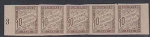 FRANCE COLONIES GENERALES  BANDE DE 5 YT 19  N* MILLESIME 3 - Picture 1 of 2