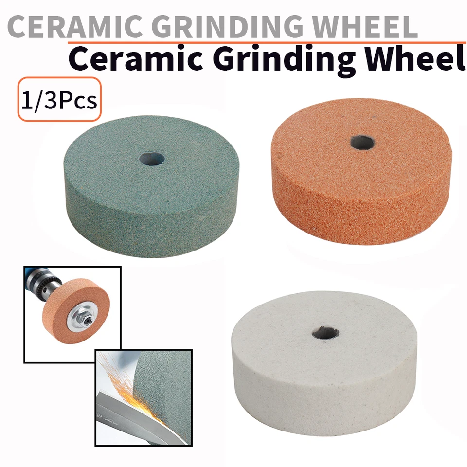 1/3Pcs 3 Inch Ceramic Grinding Wheel Grinder Buffing Disc F Metal Jewelry Stone - Image 1 of 4