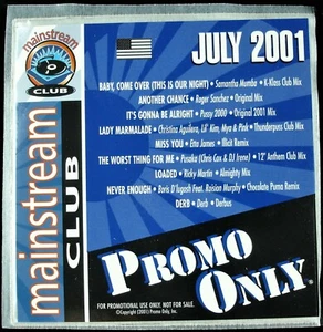 PROMO ONLY "MAINSTREAM CLUB JULY 2001" DJ PROMO CD COMPILATION PUSAKA, DERB NEW! - Bild 1 von 4