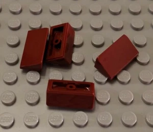 New LEGO Lot of 4 Reddish Brown 1x2x2/3 Mini Slope Pieces - Picture 1 of 1