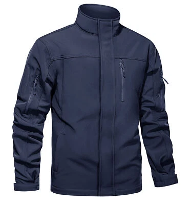Mens Tactical Jacket Softshell Waterproof Cargo Work Jacket Outdoor Hiking Coats - Image 1 of 4