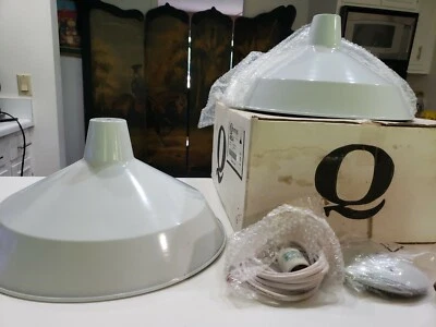 2 Lámpara Colgante Quórum 6822-6 Blanco Brillo Colgante 15.5" Foto 1 de 4