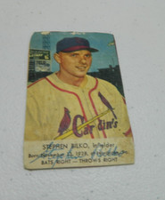 1953 Hunter Wieners Steve Bilko St Louis Cardinals Baseball Card