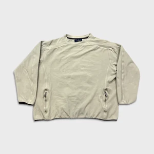 Ermenegildo Zegna Fleece Men Medium Beige Nylon Italy Pullover Sweatshirt Jacket - Picture 1 of 13