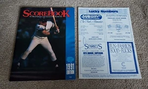“SCOREBOOK” - Syracuse Chiefs vs Pawtucket Red Sox (with unmarked 1991 insert) - Picture 1 of 5