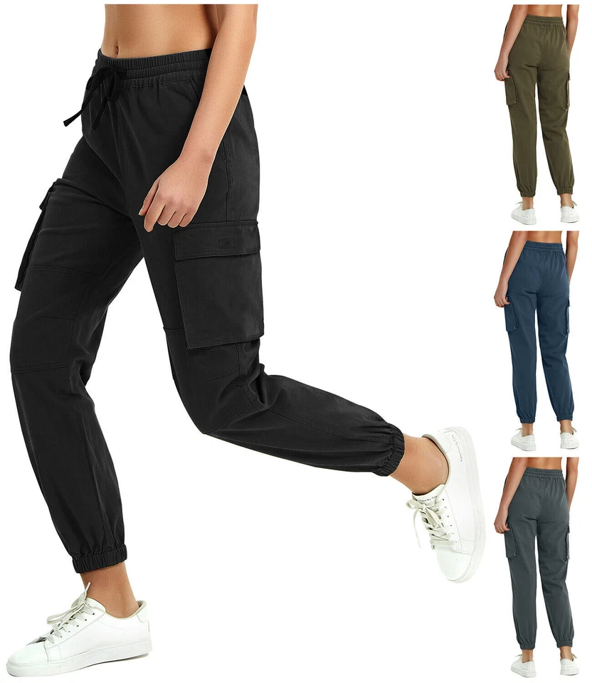 SPECIAL MAGIC Damen Cargo Jogger Hose Outdoor Sporthose Trainingshose Freizeithose Laufhose