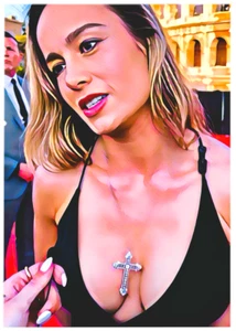 BRIE LARSON * Custom ACEO * Novelty * WRESTLERS WWE * Art Card * ATC - Picture 1 of 2