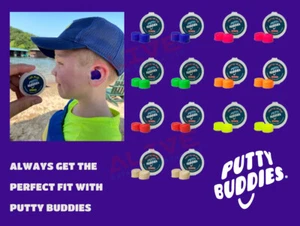 (10 Pairs) Ear band-it Putty Buddies Floating Earplugs for Swimming & Bathing - Picture 1 of 14