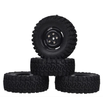 90MM 1.9" Rubber Rocks Tyres/Wheel Tires for 1/10 RC Crawler SCX10 D90 CC02 CC01 - Image 1 of 4