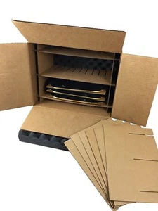 Picture Frame Shipping Storage Moving Box holds qty 10 up to 13.5"x10" - 2 PACK - Picture 1 of 4