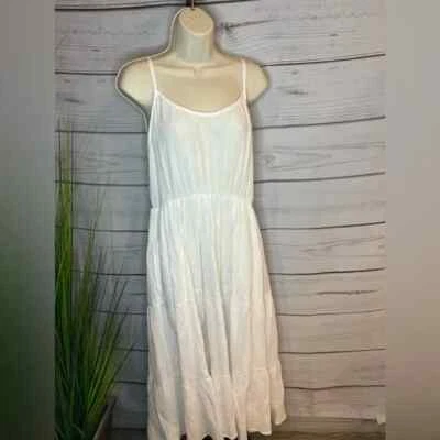 Vestido de verão waffle tamanho grande Catherine Malandrino branco - Imagem 1 de 2