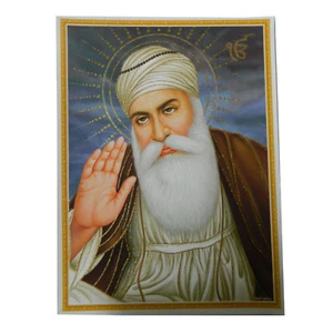 Imagen Gurú Nanak 30x40cm Sijismo lámina religión espiritualidad India brillante - Imagen 1 de 1