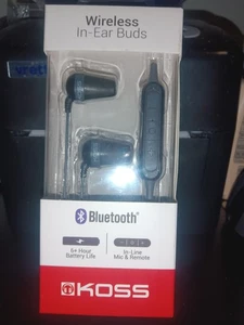 KOSS The Plug Wireless Bluetooth in-Ear Buds in-Line Microphone and Remote No... - Picture 1 of 4