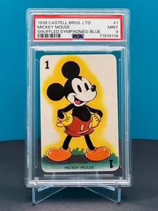 MICKEY MAUSE 1938 Castell Bros #1 Shuffled Symphonies-Blue PSA 9 - Picture 1 of 2