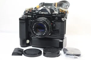 Canon A-1 SLR Film Camera + FD 50mm F/1.8 MF Lens + Battery Pack MA From Japan - Picture 1 of 16