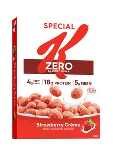 🔵New Kellogg's Special K Zero 0g Sugar Strawberry Creme Puff Balls Cereal 7.7oz - Picture 1 of 2