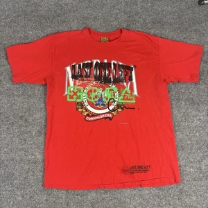 Last One Left Printed On Vintage T Shirt Size XL Red Nebraska Nutmeg - Picture 1 of 10