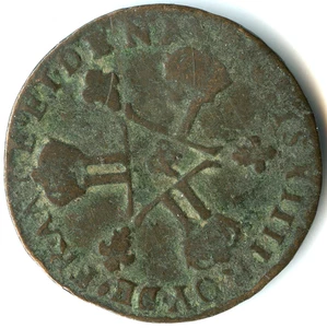 Louis XIV  six deniers Dardennes Aix n°8082 - Foto 1 di 2