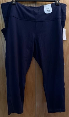 Legging de tobillo para mujer 2X Plus Xersion 7/8 azul marino nuevo con etiquetas $42 secado rápido elástico Foto 1 de 4
