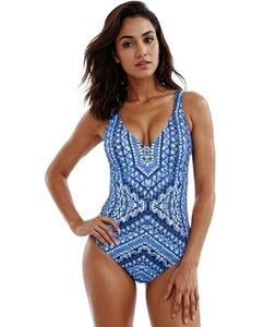 Profile By Gottex v-neck one piece swimsuit size 6 - Picture 1 of 3