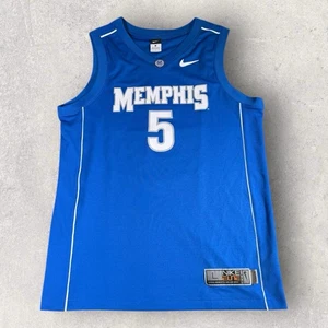 Nike Team Authentic Memphis Tigers Basketball #5 Jersey Mens L Blue White - Picture 1 of 10