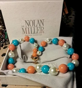 Nolan Miller Glamour Collection Key West Beach Colored Necklace New With Box - Picture 1 of 10