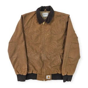 Carhartt WIP Santa Fe Bomber Jacket Brown Men's Medium - Picture 1 of 9