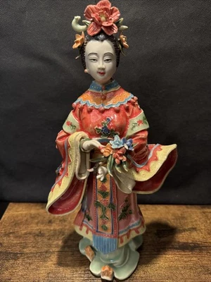 Vintage 12” Chinese Porcelain ShiWan “Watching The Sky”  Figurine RARE - Image 1 of 4