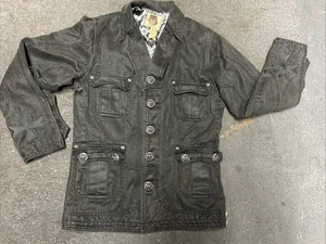 J. Steger Military Style Heavy Weight Jacket Metal Buttons Maltese Cross Large - Picture 1 of 7