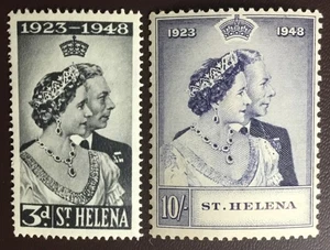 St Helena 1948 Silberhochzeit geringer Wert MLH Top Wert MNH - Bild 1 von 2